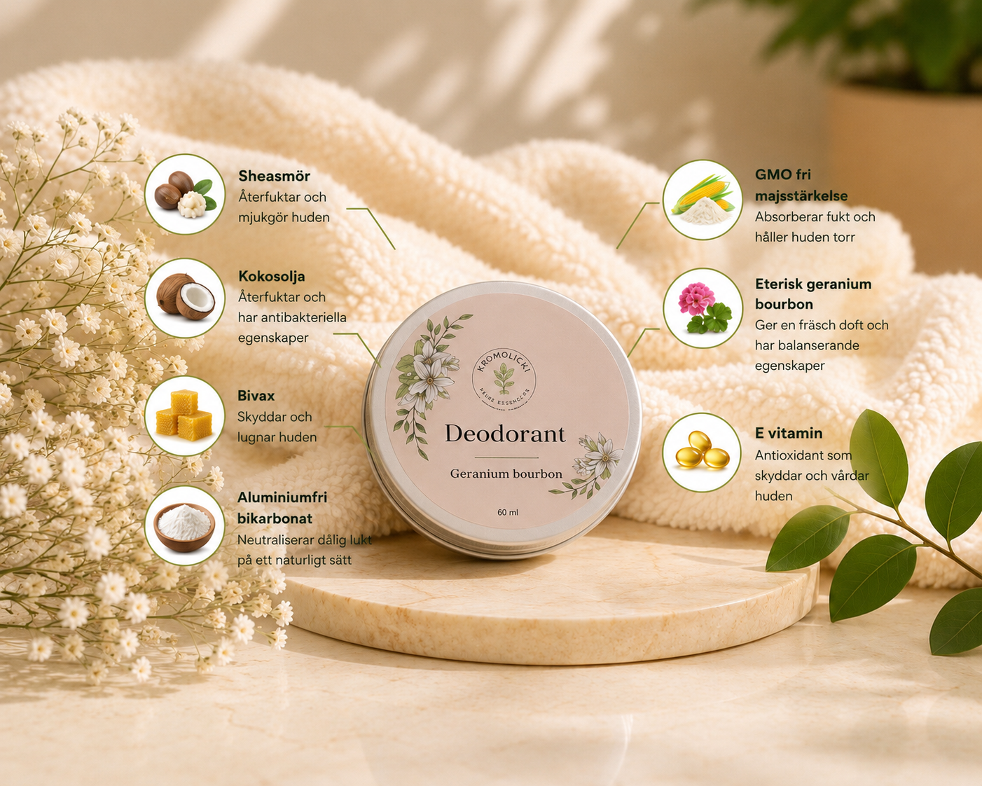 Deodorant – Geranium Bourbon 60 ml