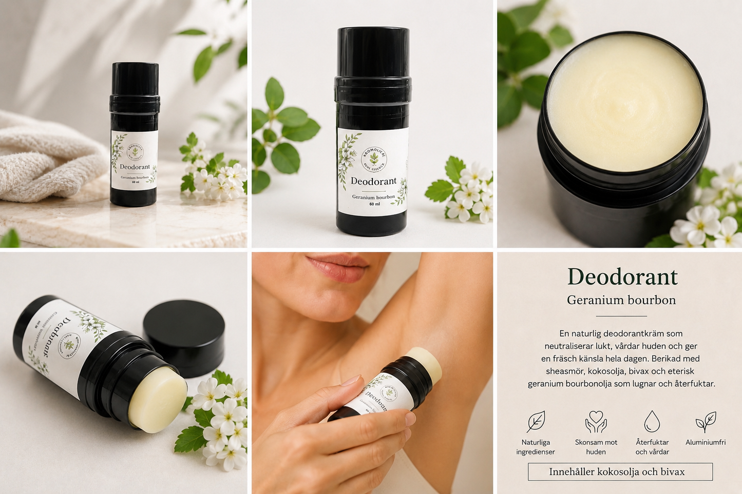 Deodorant stick - Geranium bourbon 60 ml